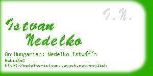 istvan nedelko business card